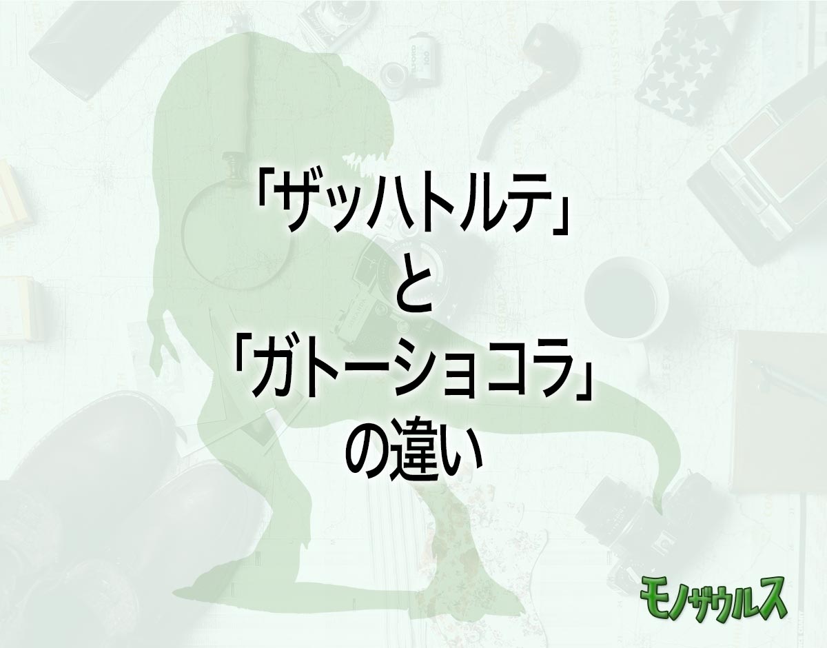 「ザッハトルテ」と「ガトーショコラ」の違いとは？