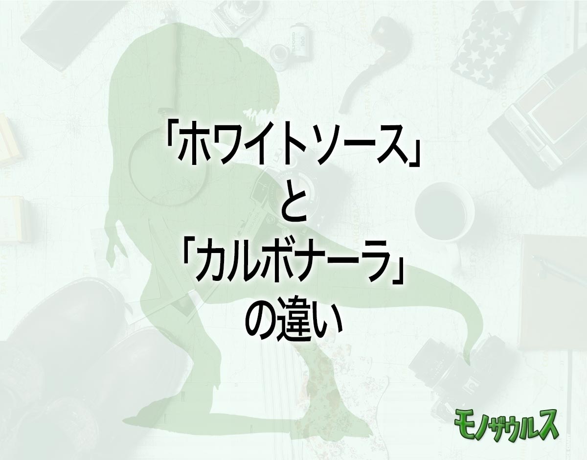 「ホワイトソース」と「カルボナーラ」の違いとは？